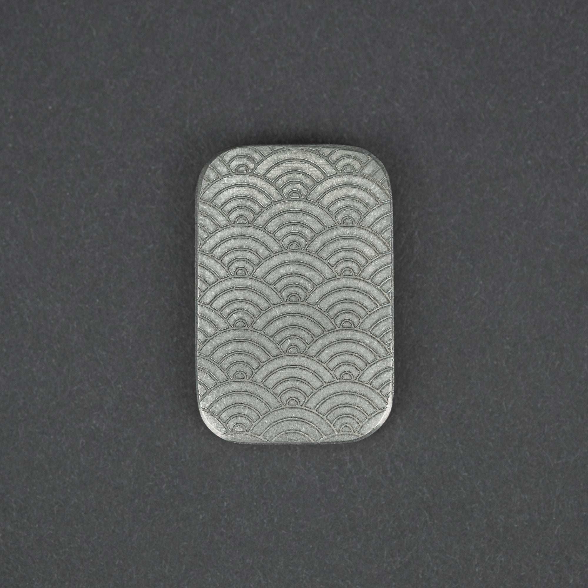 General Store - Ben Krein Worry Stone - Titanium W/ Seigaiha (Custom)