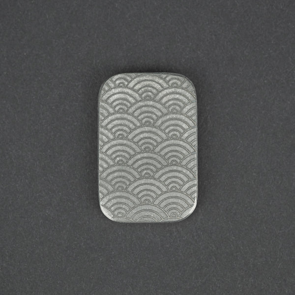 General Store - Ben Krein Worry Stone - Titanium W/ Seigaiha (Custom)