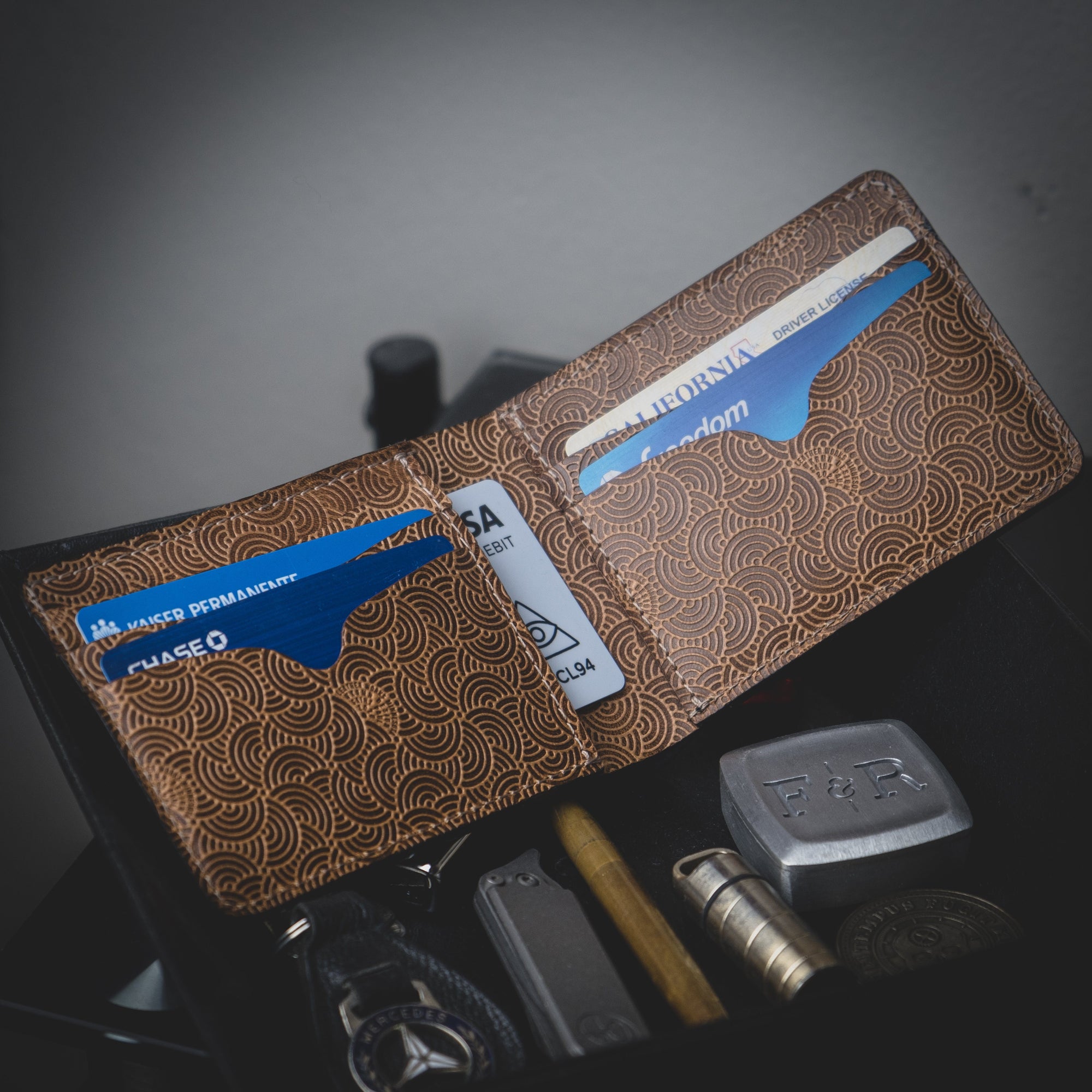 WKRMN Seigaiha Wallet - Leather (Exclusive)