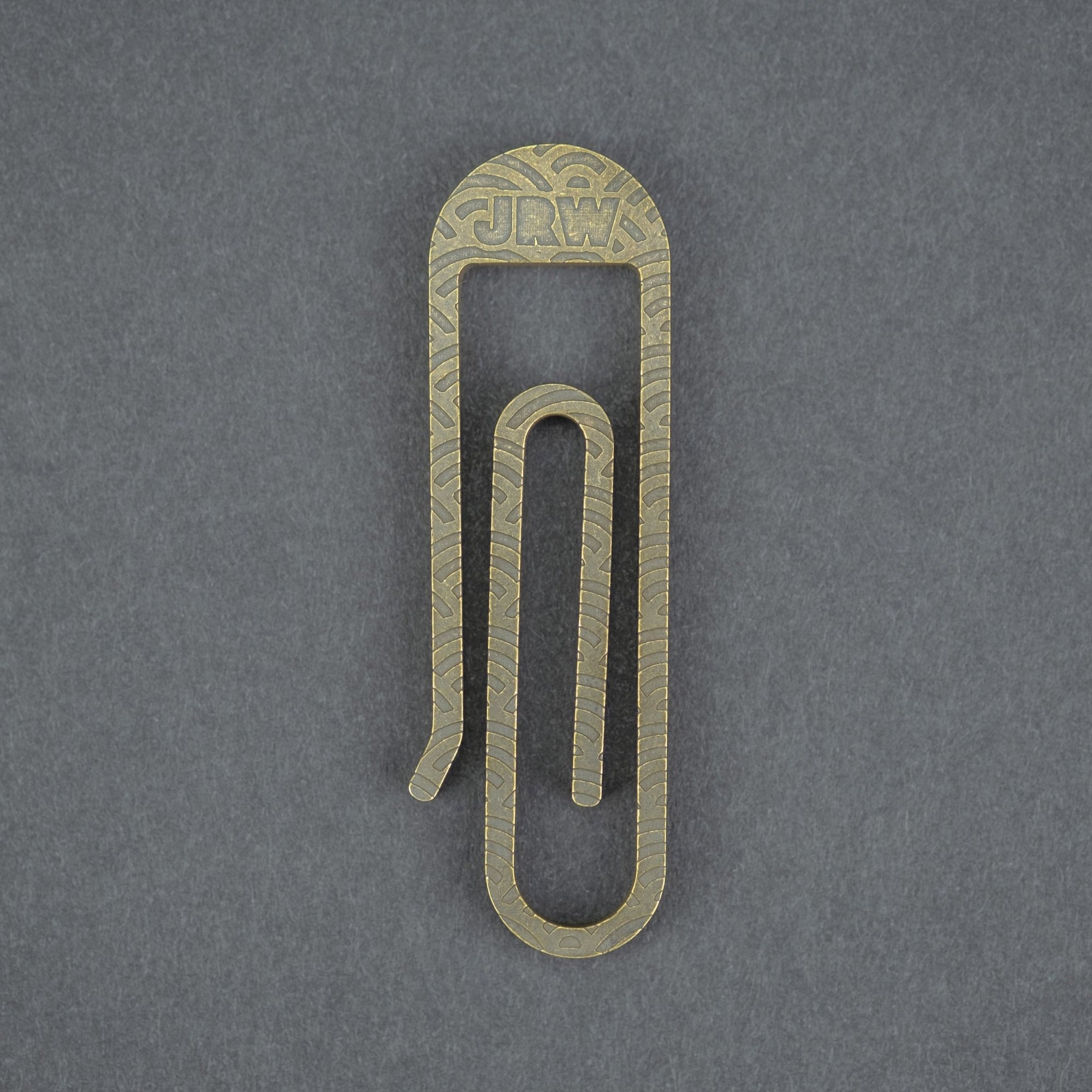 JRW Gear Tough Clip - Brass w/ Seigaiha (Exclusive) - URBAN EDC®