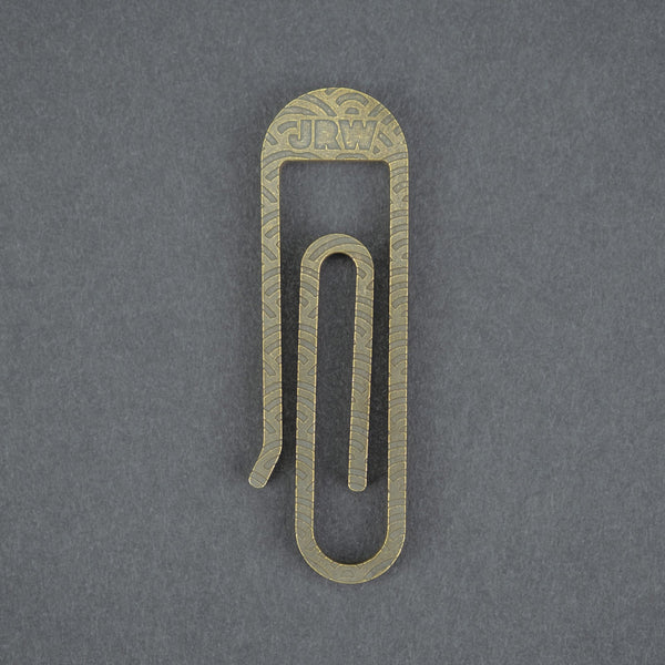 JRW Gear Tough Clip - Brass w/ Seigaiha (Exclusive) - URBAN EDC®