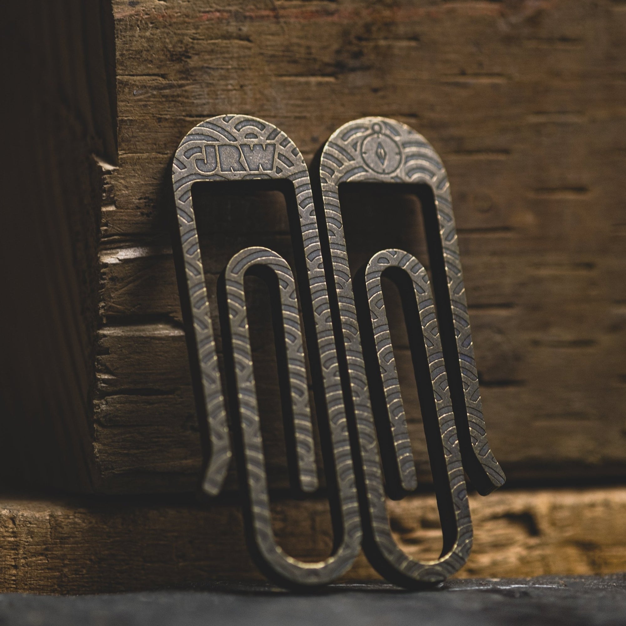 JRW Gear Tough Clip - Brass w/ Seigaiha (Exclusive) - URBAN EDC®