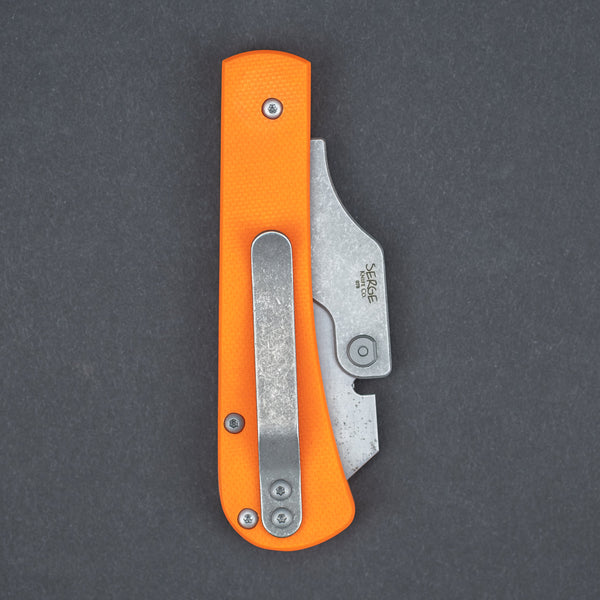 Keychains & Multi-Tools - Serge Knives Slipjoint Razor - Orange G10