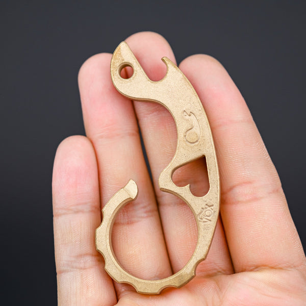 Keychains & Multi-Tools - VoxDesign 1/4” Hooker Snailor - Blasted & Tumbled Bronze