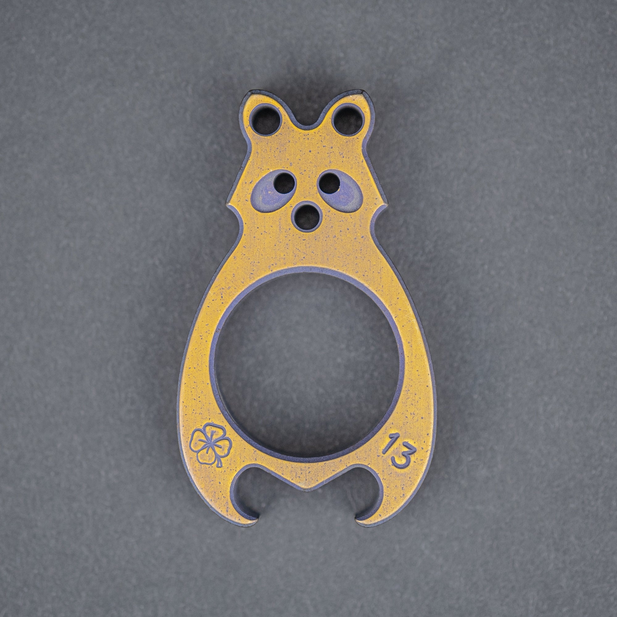 Keychains & Multi-Tools - VoxDesign 'Gus' 3/8” Raccoon - Bronze Anodized Titanium