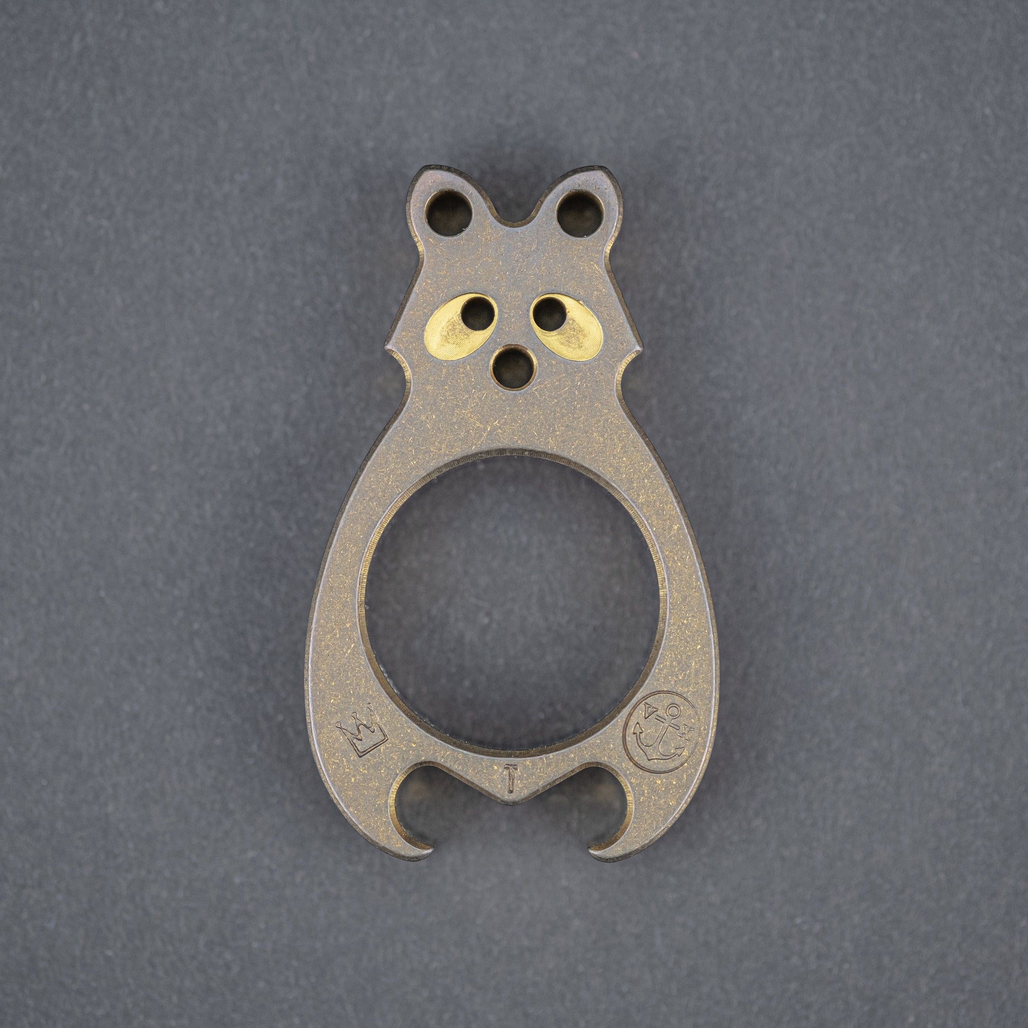 Keychains & Multi-Tools - VoxDesign ‘Gus’ 3/8” Raccoon - Two Toned Titanium