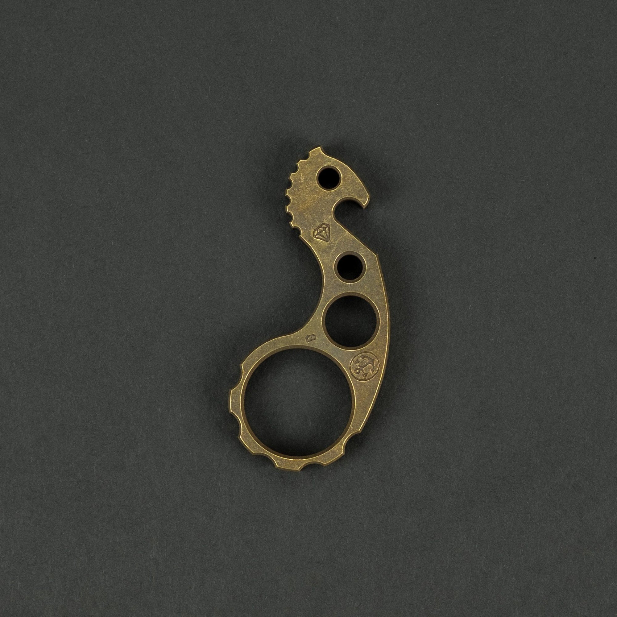 Keychains & Multi-Tools - VoxDesign Sulky Seahorse - Patinaed Brass (Custom)