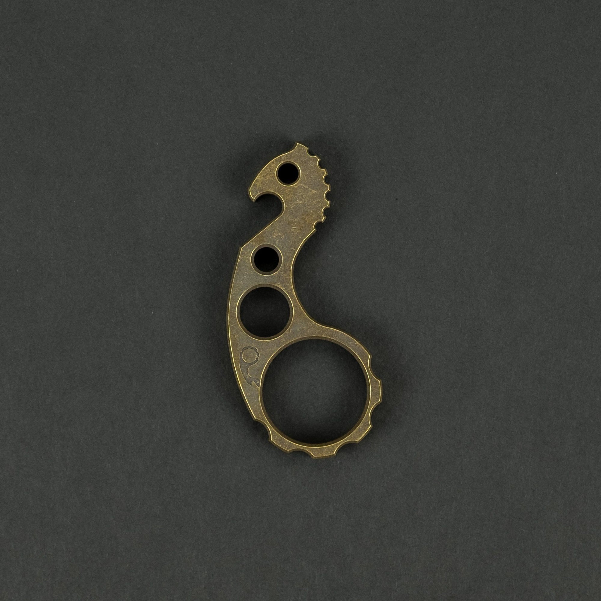 Keychains & Multi-Tools - VoxDesign Sulky Seahorse - Patinaed Brass (Custom)