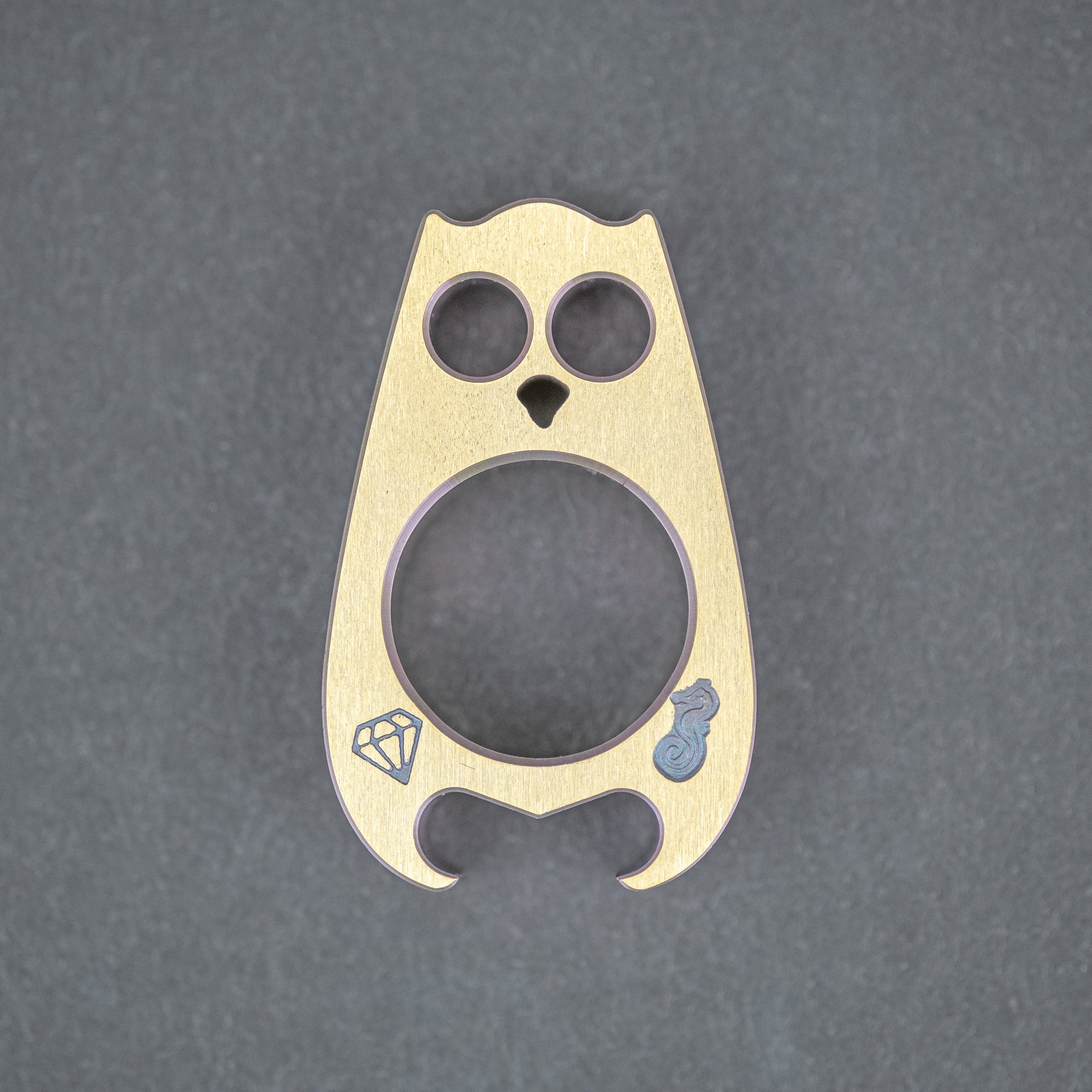 Keychains & Multi-Tools - VoxDesign Vox 3/8” Tiny Owl - ‘Joker’ Titanium