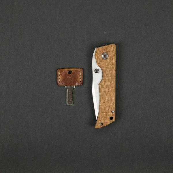 Knife - Billy Cho Knives Mini 56 - Brown Canvas Micarta (Custom)