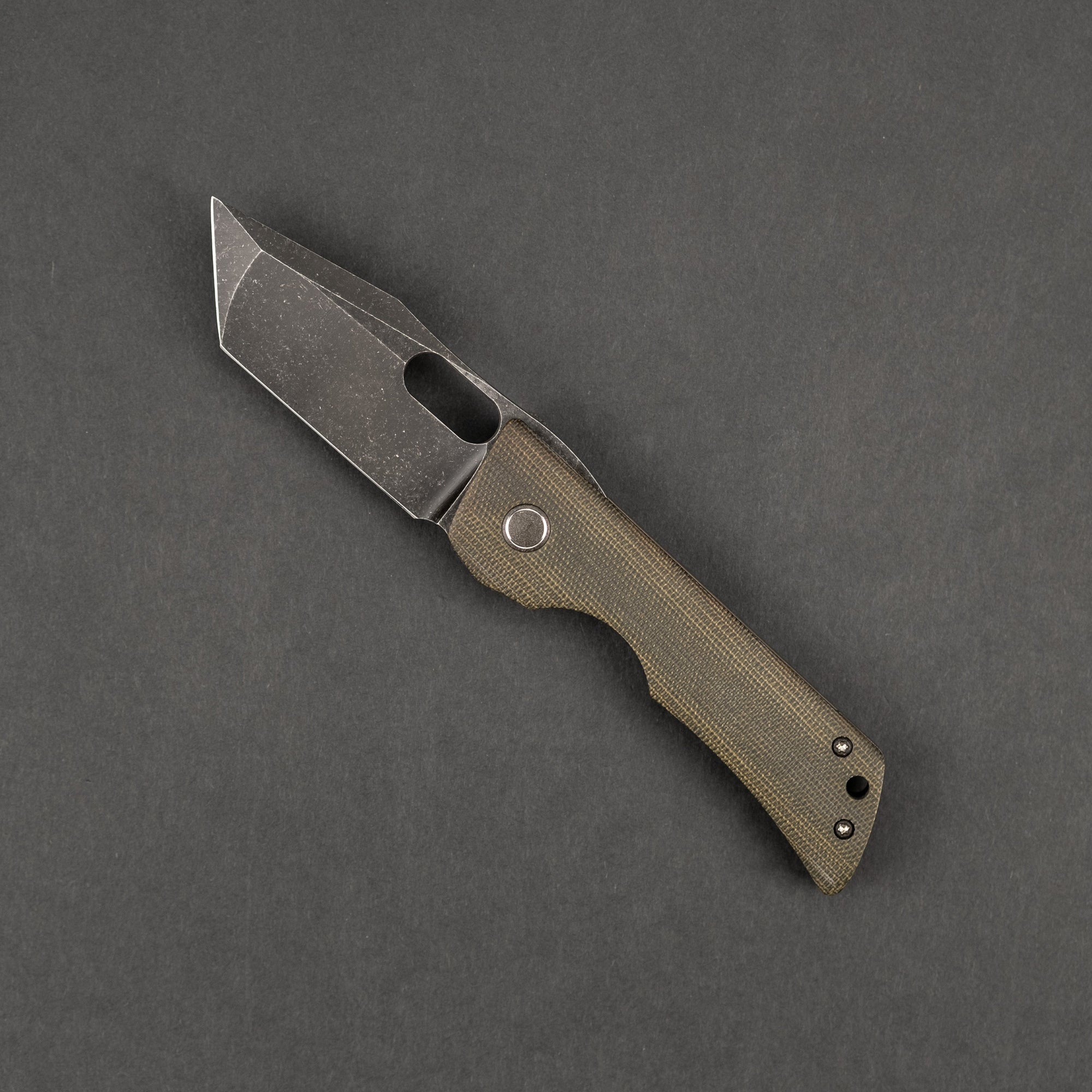 Billy Cho Mini 56 V2 - Green Canvas Micarta (Custom)