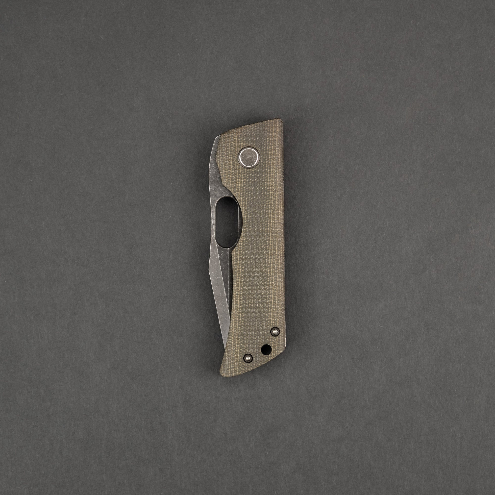 Billy Cho Mini 56 V2 - Green Canvas Micarta (Custom)