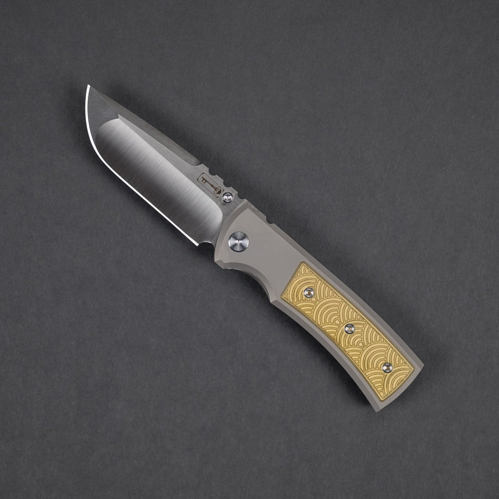 Knife - Chaves Knives Ultramar Redencion Drop Point - Titanium W/ Lasered Brass Inlay (Exclusive)