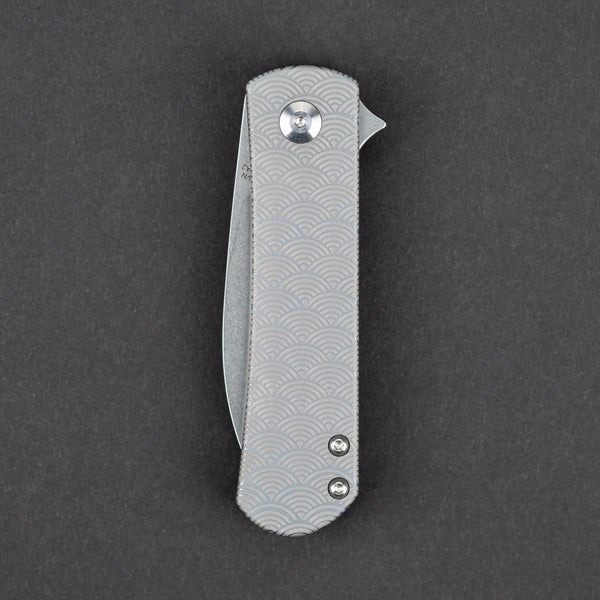 Knife - Kizer Laconico Yorkie W/ Seigaiha Motif - Titanium (Exclusive)