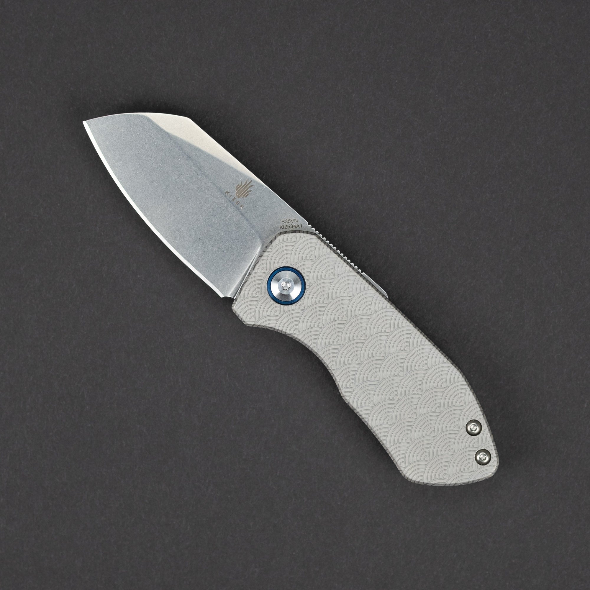 Knife - Kizer WPK W/ WKRMN Seigaiha Motif (Exclusive)