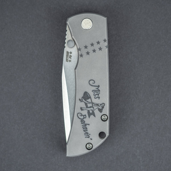 Knife - McNees MAC2 - Titanium W/ Bombs Away Motif