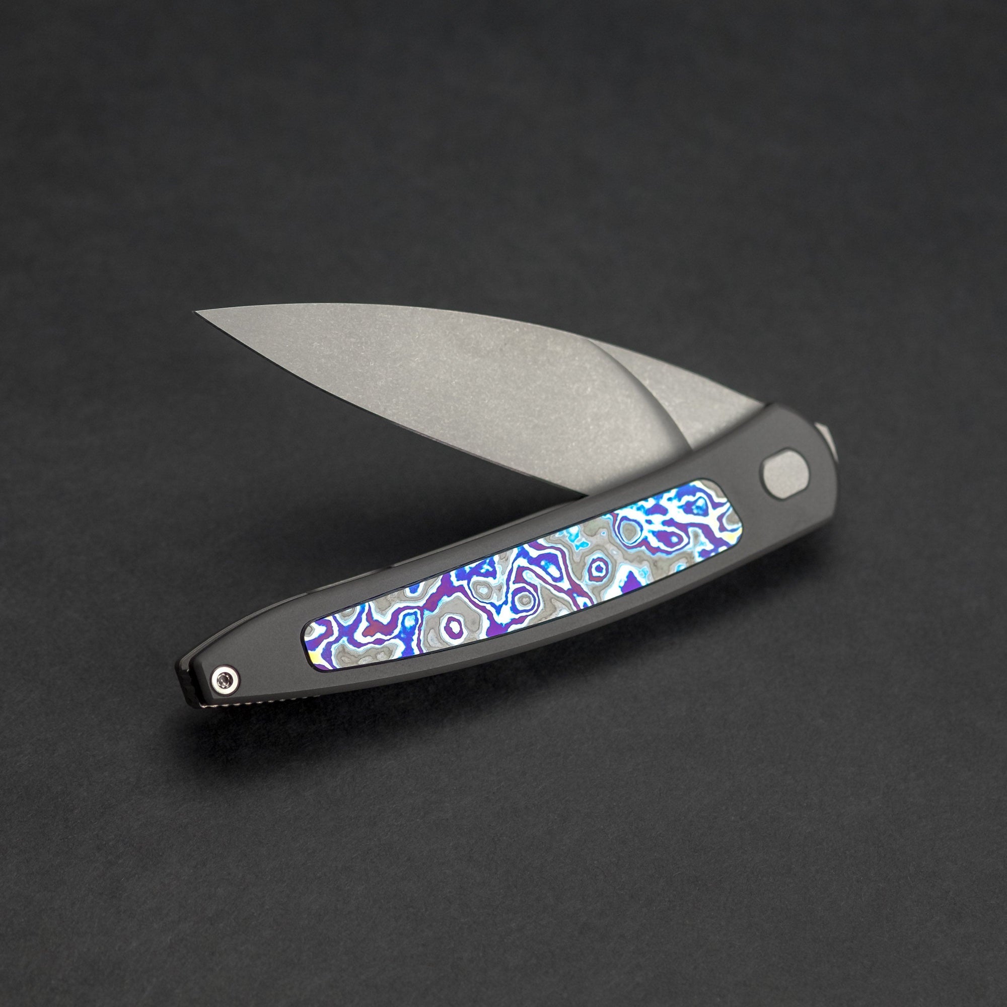 Knife - Pre-Owned: Brown Knives Exponent #21 - Black Timascus (Custom)