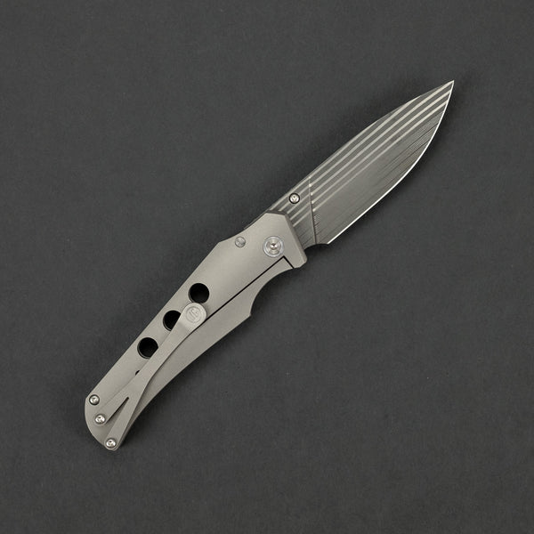 Knife - Pre-Owned: Jason Guthrie Scout - Titanium & Chad Nichols Bacon Damascus (Custom)