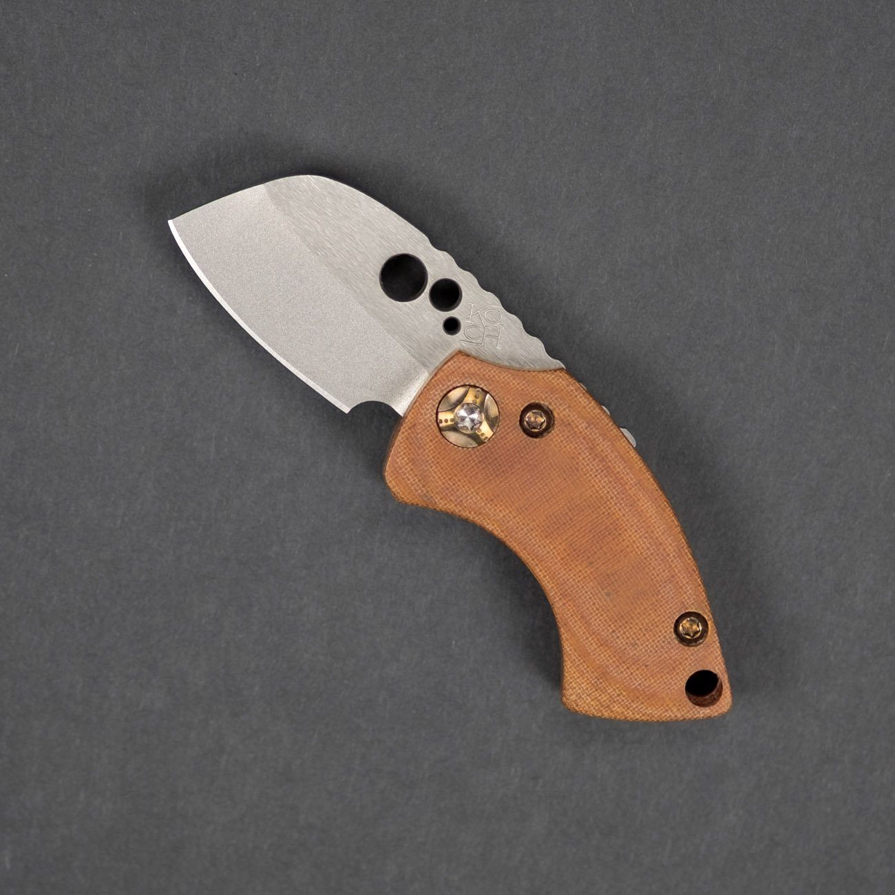 Knife - Pre-Owned: Koch Tools Gnat Friction Folder - Natural Micarta