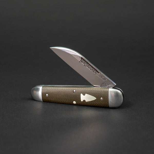 Northwoods Fremont Jack - Green Canvas Micarta