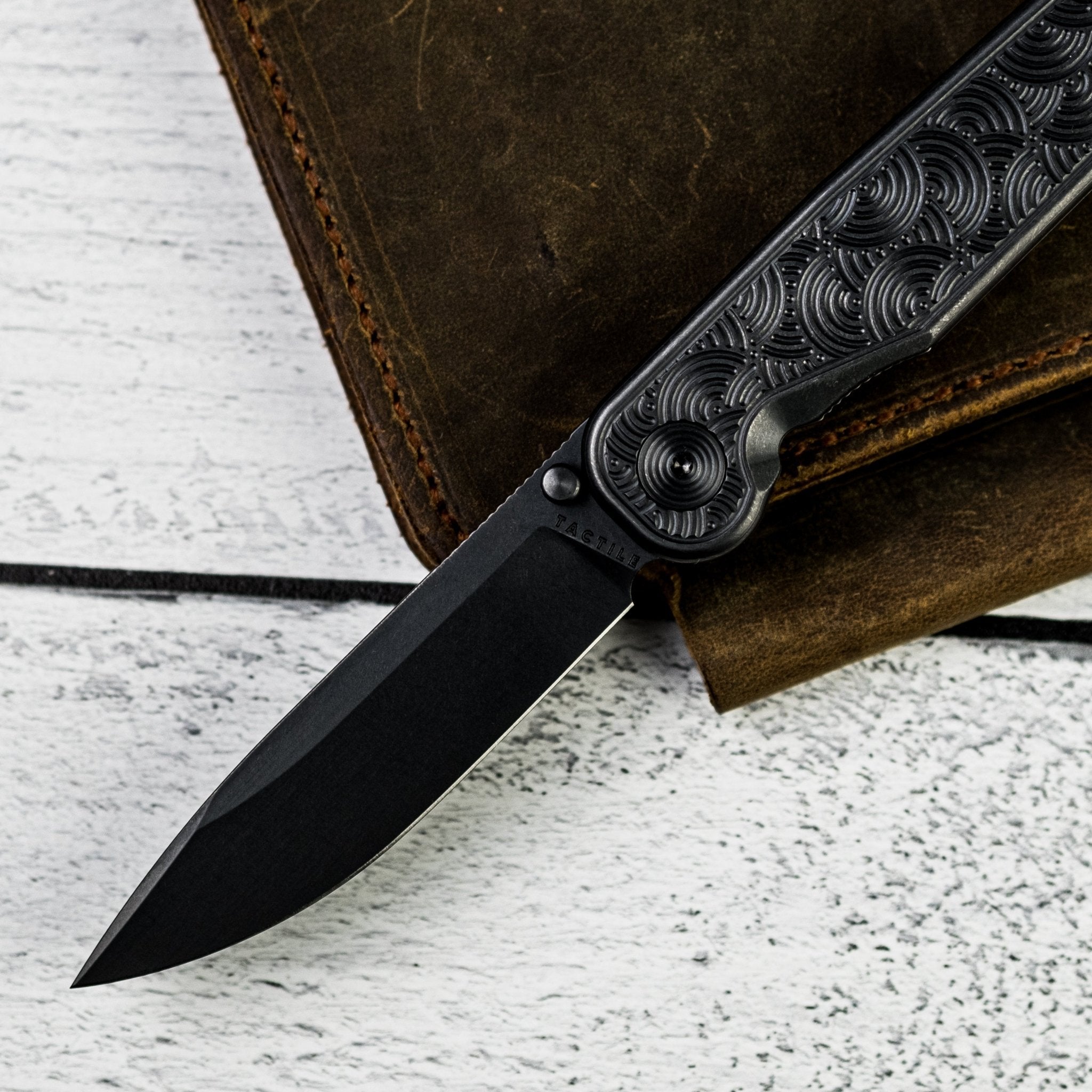 Tactile Knife Co. x URBAN Rockwall Thumbstud - DLC Seigaiha