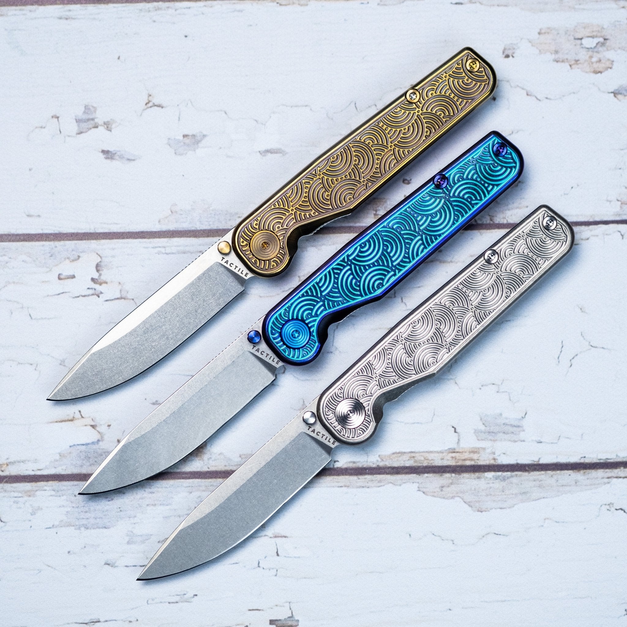 Tactile Knife Co. x URBAN Rockwall Thumbstud - Chaos Seigaiha