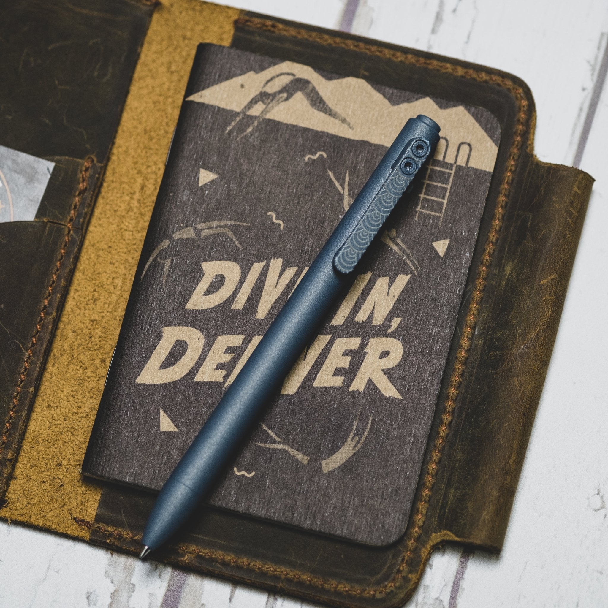 Tactile Turn x URBAN Side Click Standard Pen - Seigaiha Cerakoted