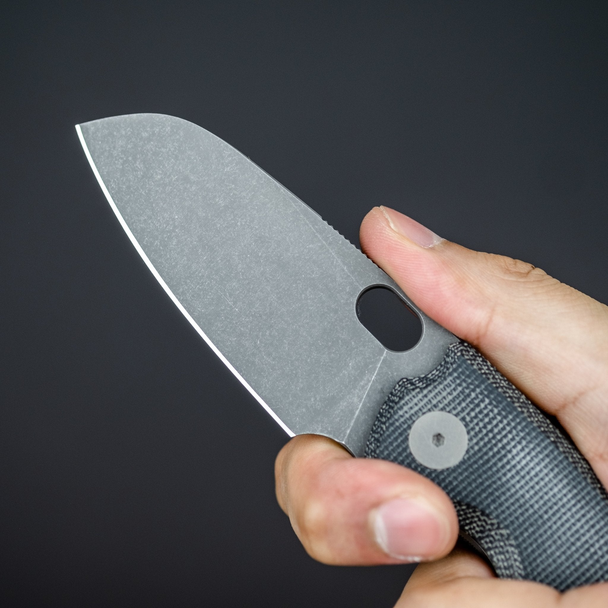URBAN F5.5 - Acid-Etched M390 & Black Micarta – URBAN EDC®