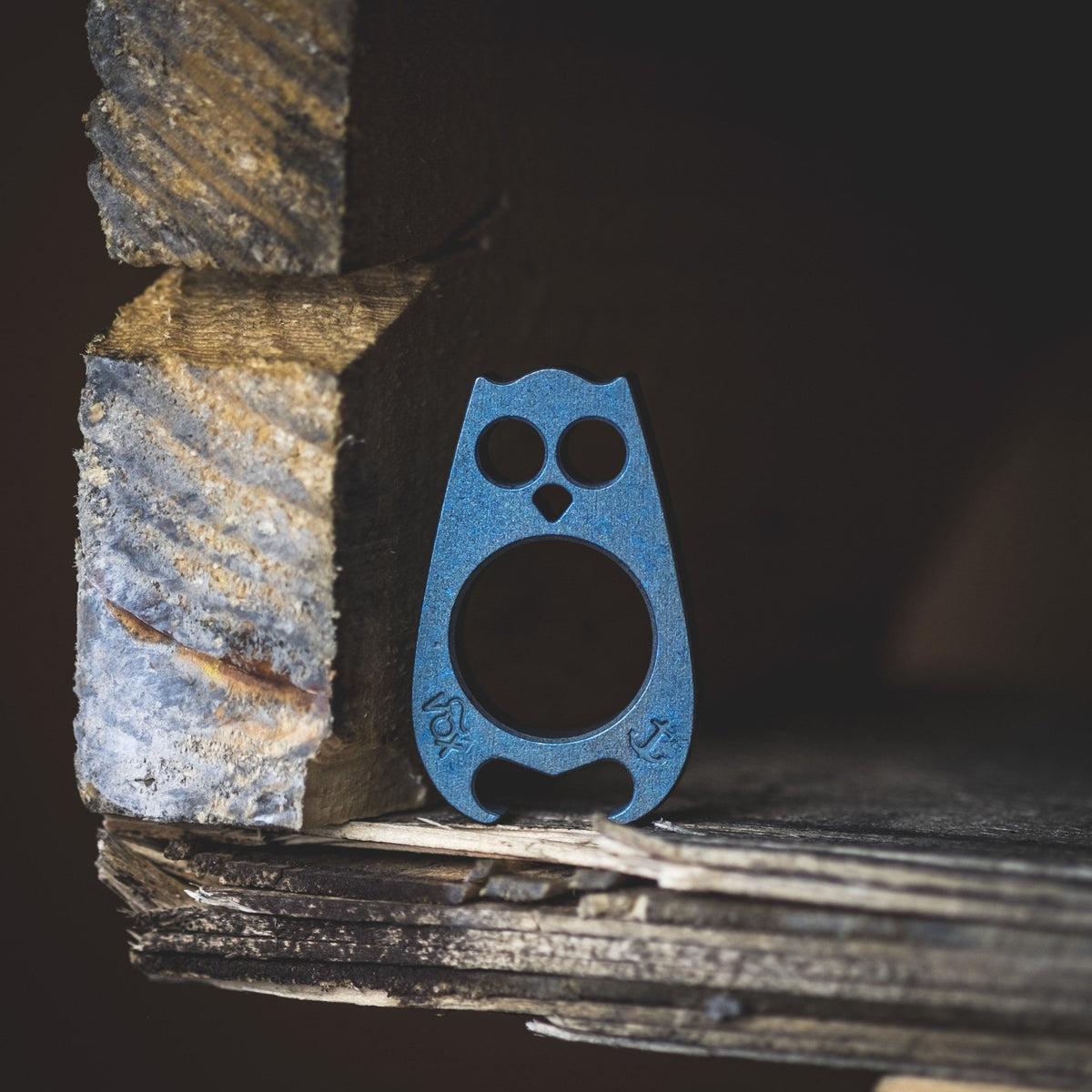 VoxDesign Tiny Orwell - 1/4" Triple Anodized Blue Titanium (Custom) - URBAN EDC®